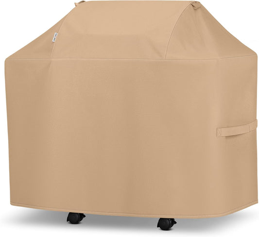 BBQ Grill Cover for Outdoor Grill 48 Inch, Heavy Duty Waterproof 2 Burner BBQ Cover, Compatible with Weber Char-Broil and Nexgrill Gas Grills, All Weather Protection, Light Brown