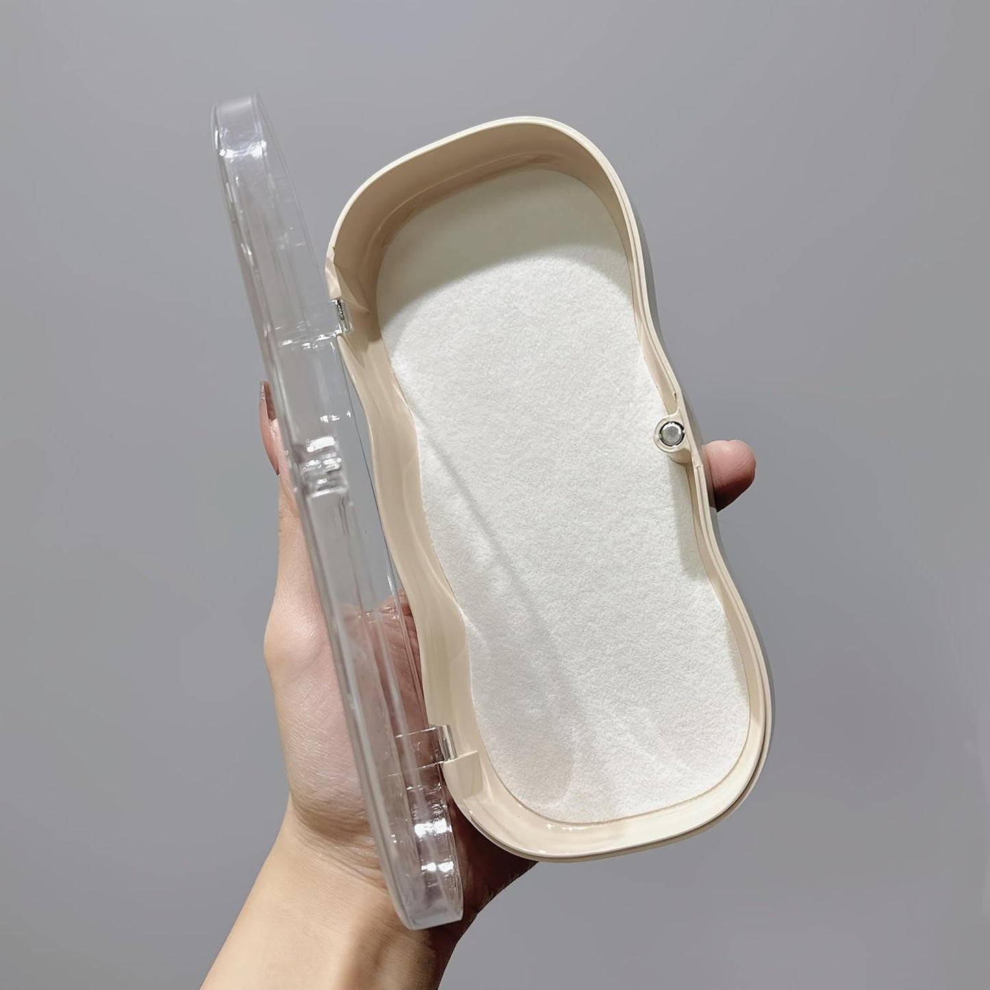 Glasses Case Hard Shell, Clear Eyeglass Case, Cute Holder for Sunglasses and Reading Glasses