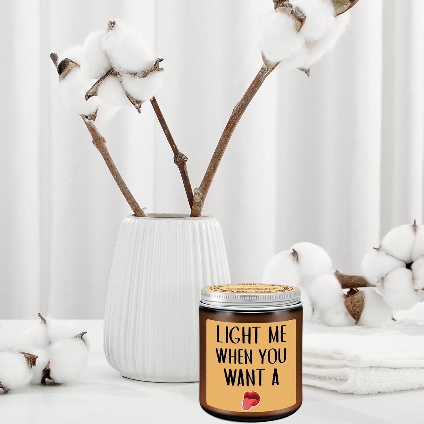 Birthday Gifts for Men, Gifts for Boyfriend, Anniversary Valentines Engagement Romantic Gift for Him, Fiance, Husband Boyfriend from Wife Girlfriend, Funny Sandalwood Scented Candles for Men
