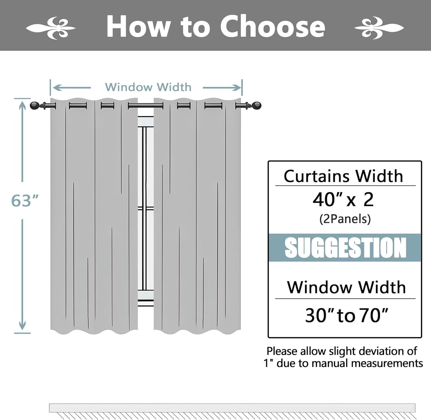Linen Textured 100% Sage Green Blackout Curtains 63 Inch Length 2 Panels for Bedroom, Thermal Insulated Soundproof Grommet Curtains Blackout, Farmhouse Window Privacy Drapes, 40"W X 63"L