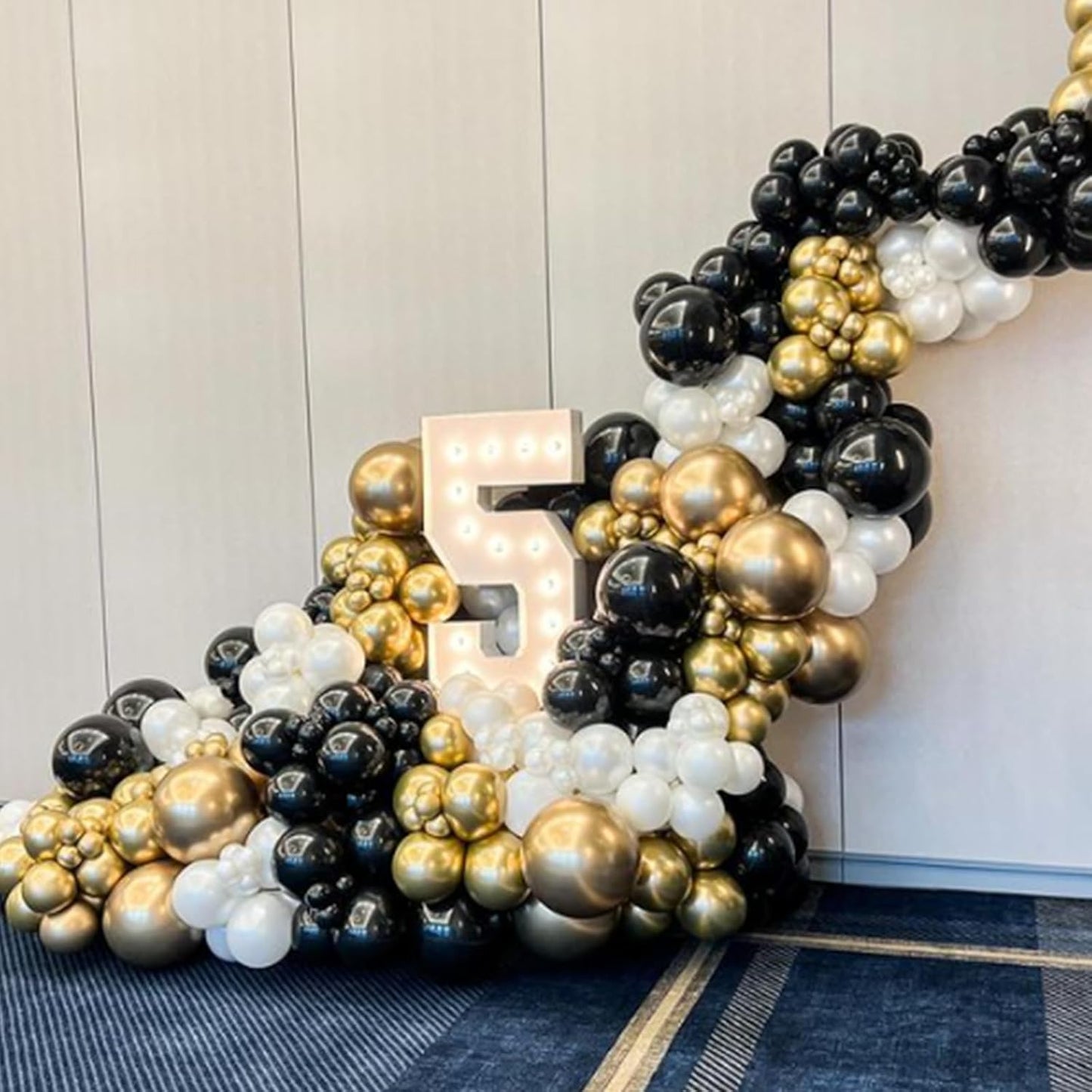 120Pcs 5 Inch Metallic Gold Balloons, Small Chrome Gold Latex Balloons for Graduation Engagement Wedding Birthday Party Decorations