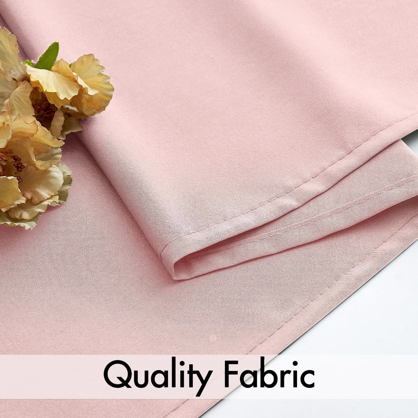 Baby Pink Privacy Sheer Curtains That Let Light in 84 Inches Long Non-See-Through Semi Sheer Curtain Light Filtering Window Curtains Drapes for Living Room Bedroom 2 Panels Set