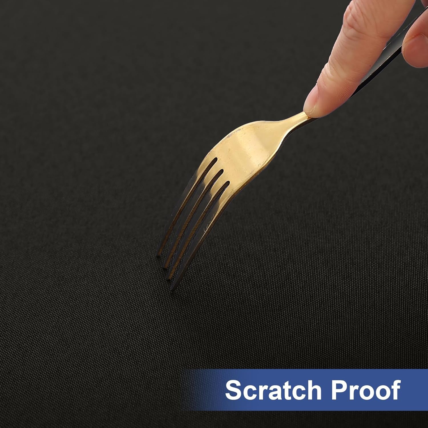 round Fabric Fitted Tablecloth, Elastic Waterproof Oil Proof Table Cloth, Washable Polyester Table Cover Fits 36"-44" round Tables for Outdoor Picnic Dinner, Black