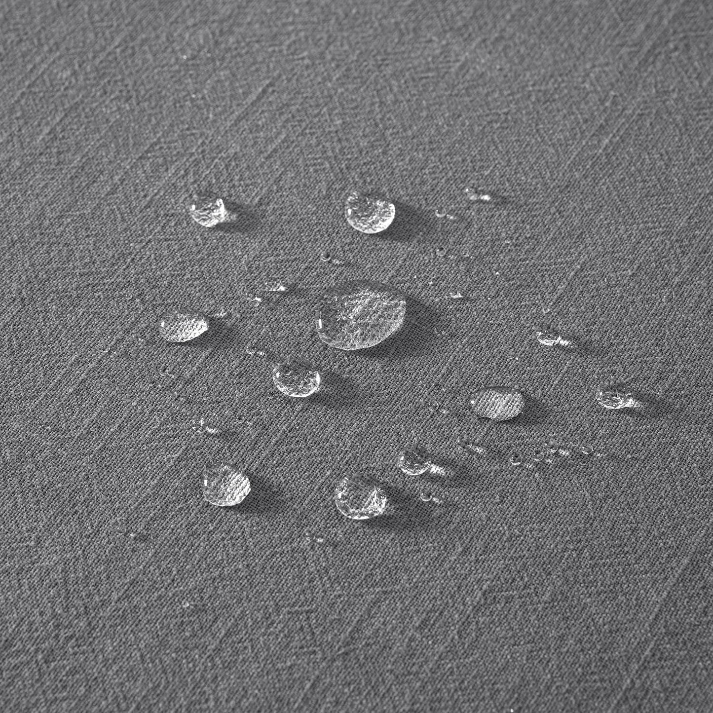 Linen Cotton Blend Tablecloth Rectangle, Luxury Waterproof Stain Resistant Durable Farmhouse Oblong Table Cloth for Dining Party Christmas Weddings Birthday, 52 X 84 Inch, Light Grey
