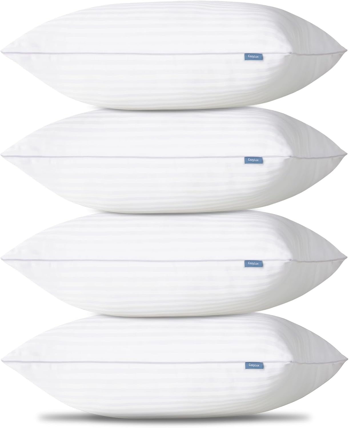 Pillows Queen Size Set of 4, Cooling Hotel Quality Bed Pillows with Premium Soft down Alternative Fill for Side Back and Stomach Sleepers - 4 Pack, Queen, 18X28 Inches