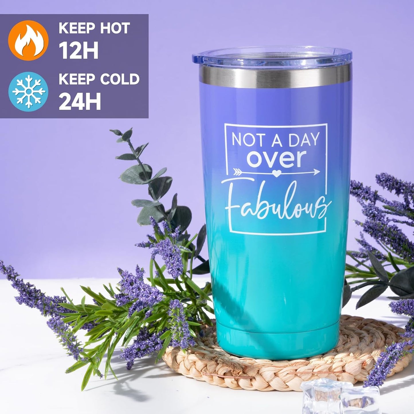 Birthday Gifts for Women Friendship, Unique Happy Birthday Gift Basket for Mom Wife Her Best Friend Sister Girlfriend Coworker W/Flannel Blanket, Luxury Self Care Box Lavender Relaxing Spa Gifts Set