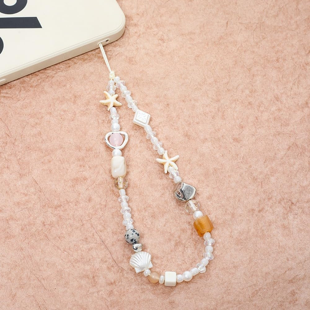Beaded Camera Wrist Strap Cute Digital Camera Charm Lanyard Phone Charms Strap Beaded Camera Chain for Phone Bag Keychain