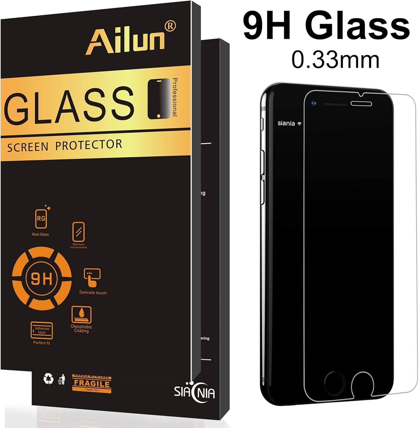 Screen Protector Compatible for Iphone 8 Plus,7 Plus,6S Plus,6 Plus, 5.5 Inch 3Pack Tempered Glass Privacy Screen Protector Compatible with Iphone 8 plus 7 Plus