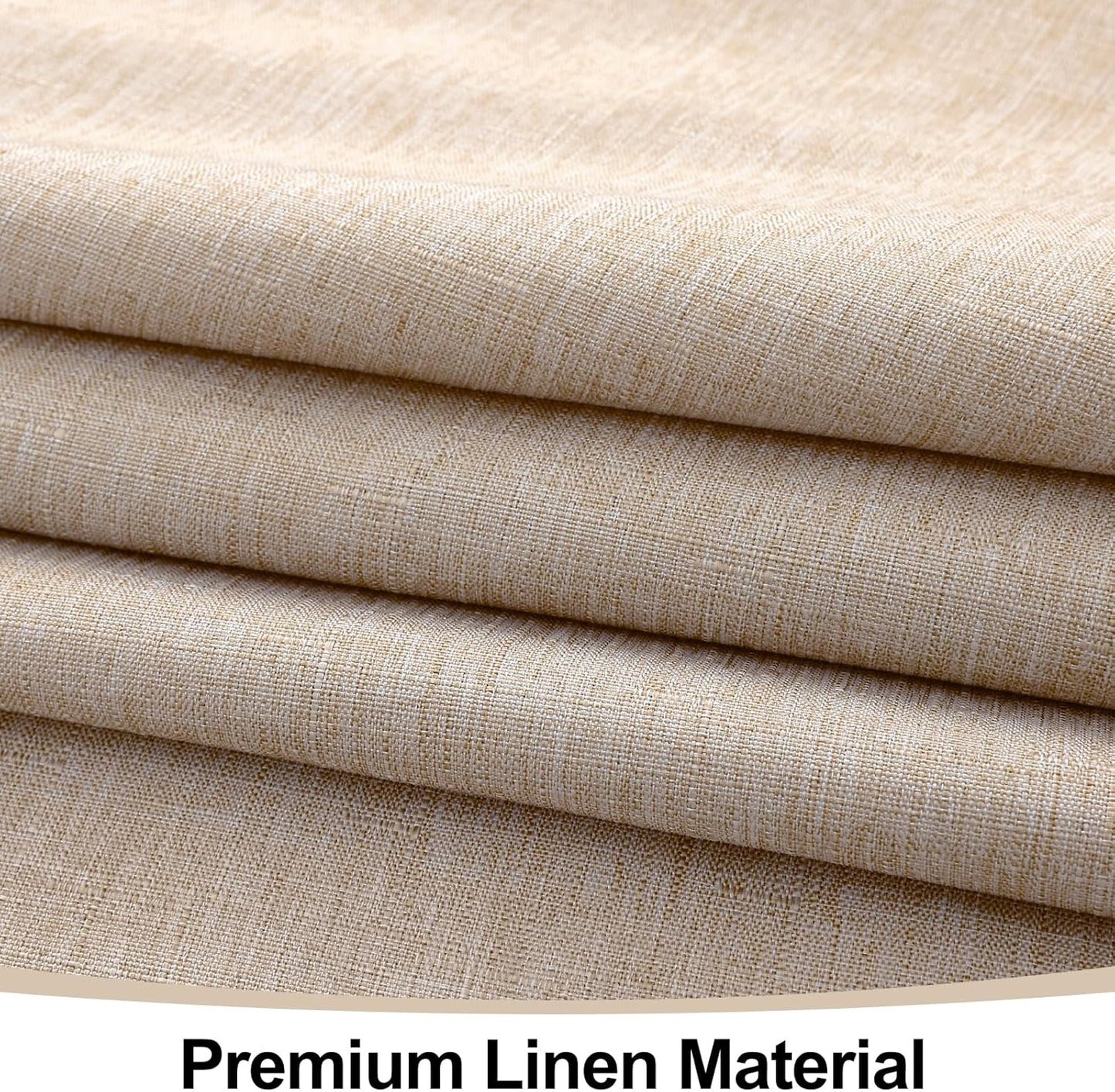 Rectangle Table Cloth Linen Textured, Waterproof Spillproof Anti-Wrinkle Burlap Tablecloth, Washable Decorative Fabric Table Cover for Dining, Party, Banquet, 52 X 70 Inch, Linen