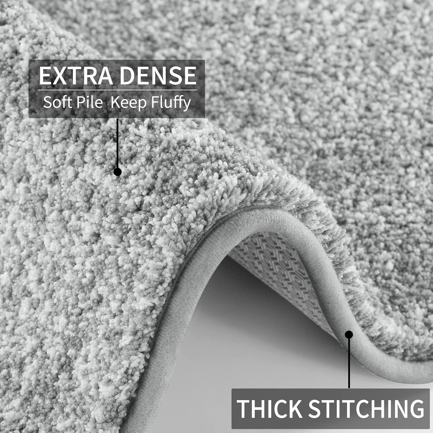 Durable Front Door Mats & Bathroom Rugs Mat, Extra Soft Comfortable Bath Rugs, Non-Slip, Water Absorbent, Thick Bathroom Floor Mats