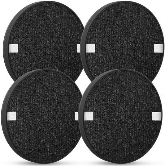4 Pack Halo HEPA Replacement Filter, Compatible with Pure Enrichment Purezone Halo Air Puri-Fier Model PEAIRDSK, 2-In-1 HEPA Filters and Activated-Carbon Pre-Filters