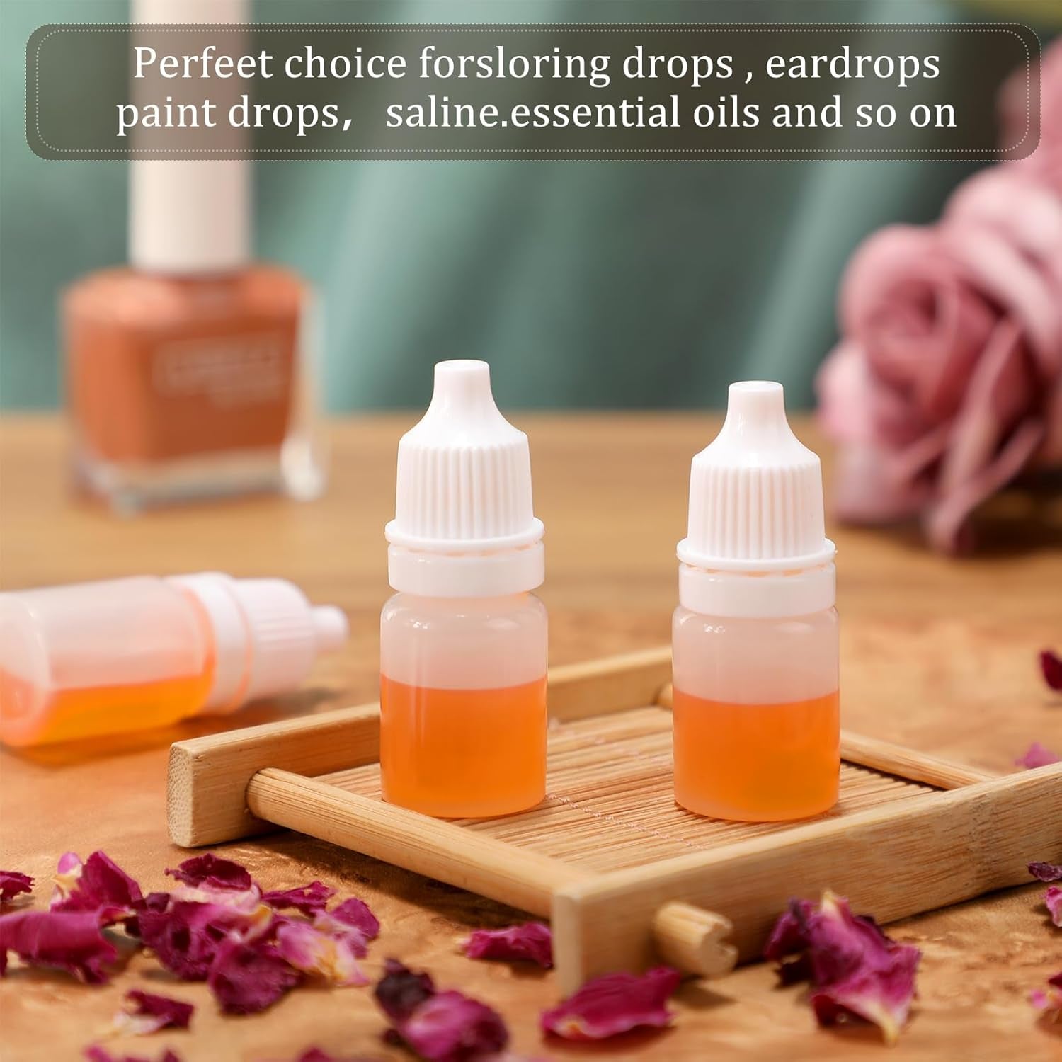 200 Pcs 3 Ml Empty Plastic Dropper Bottles with Caps and Plugs for Liquid Storage