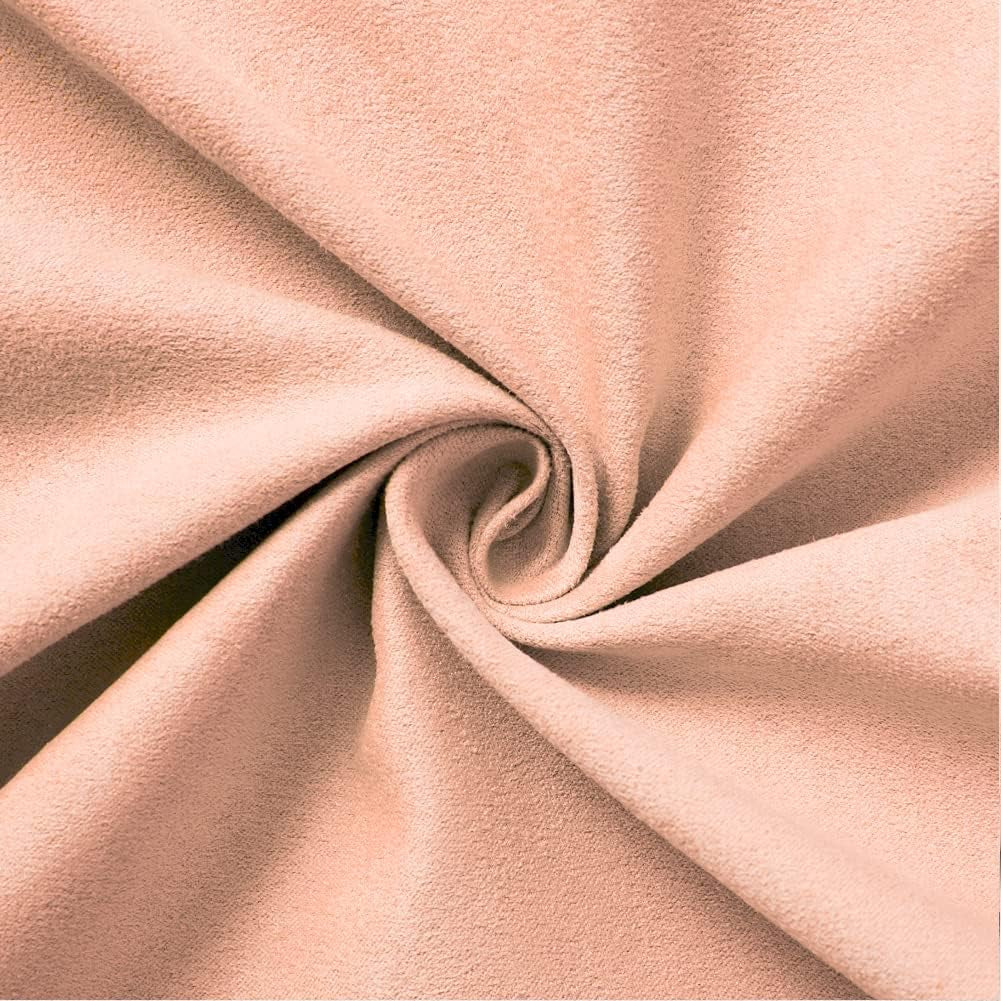 2 Packs Premium Faux Suede Decorative Throw Pillow Covers, Super Soft Square Pillow Case,Solid Cushion Cover for Couch/Sofa/Bedroom (16"X 16",Set of 2, Peach)