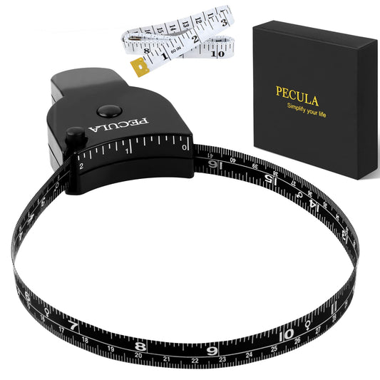 Body Measuring Tape 60 Inch, Body Tape Measure, Lock Pin and Push Button Retract, Body Measurement Tape, Black