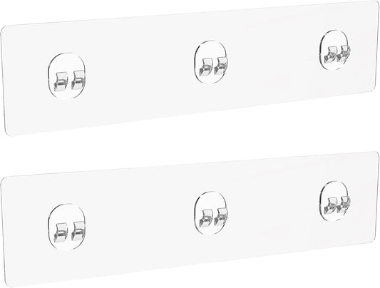 2 Pack Shower Caddy Adhesive for Replacement, No Drilling Strong Transparent Adhesive for Shower Caddy, Soap Holder, Bathroom Storage Shelves and Kitchen Racks