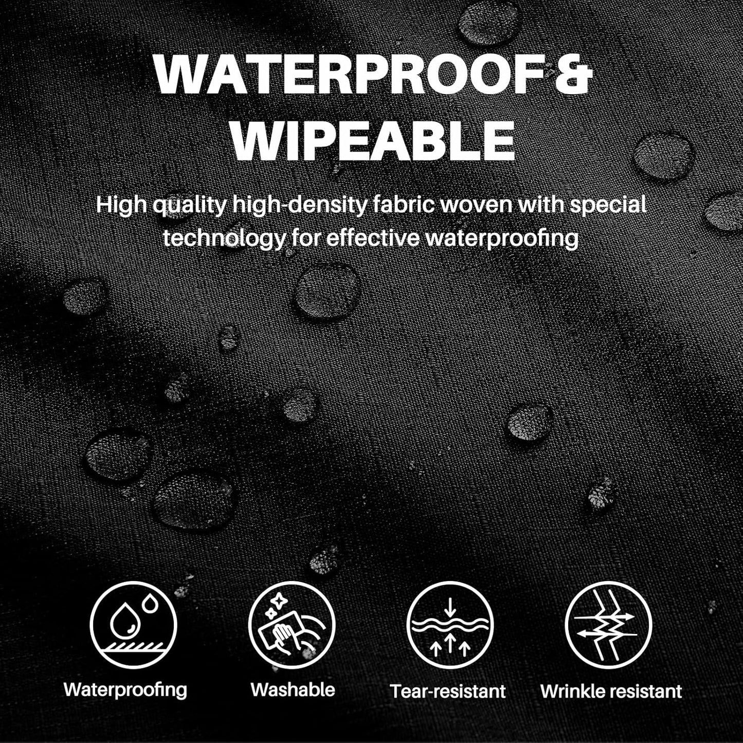 Textured Linen Table Cloth for Rectangle Table - Waterproof Fabric Tablecloth Rectangular Wrinkle Free Wipeable Dining Cover for Wedding/Birthday/Party Decor, 52 X 70 Inch