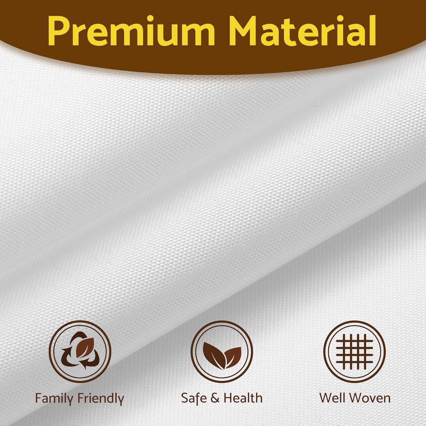 Fabric Snap-In Shower Curtain Liner Replacement, Removable & Washable, Hotel Style, 70X54, White