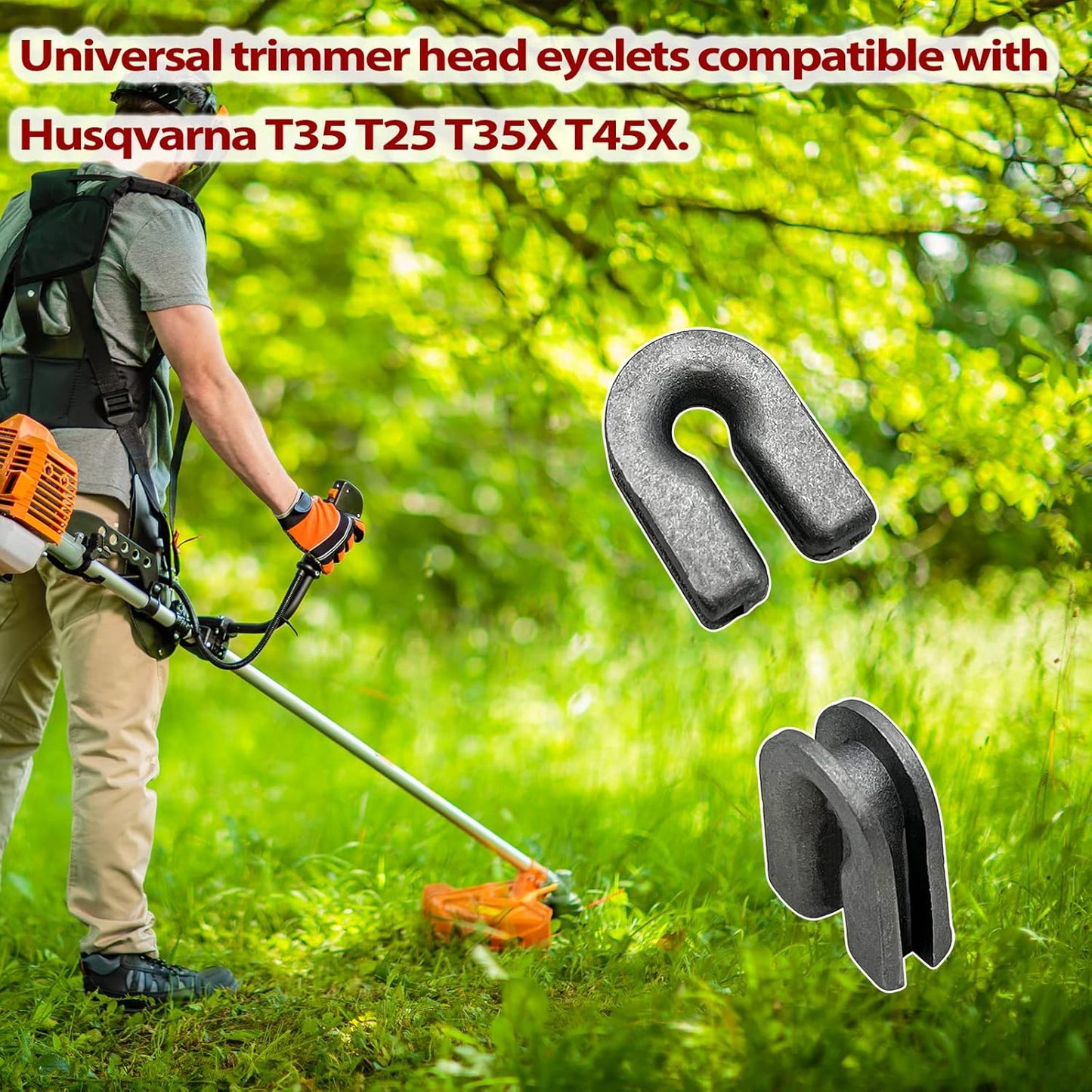 6 Pieces Replacement Eyelet Sleeve for Husqvarna Trimmer Head T25 T35 T35X T45X