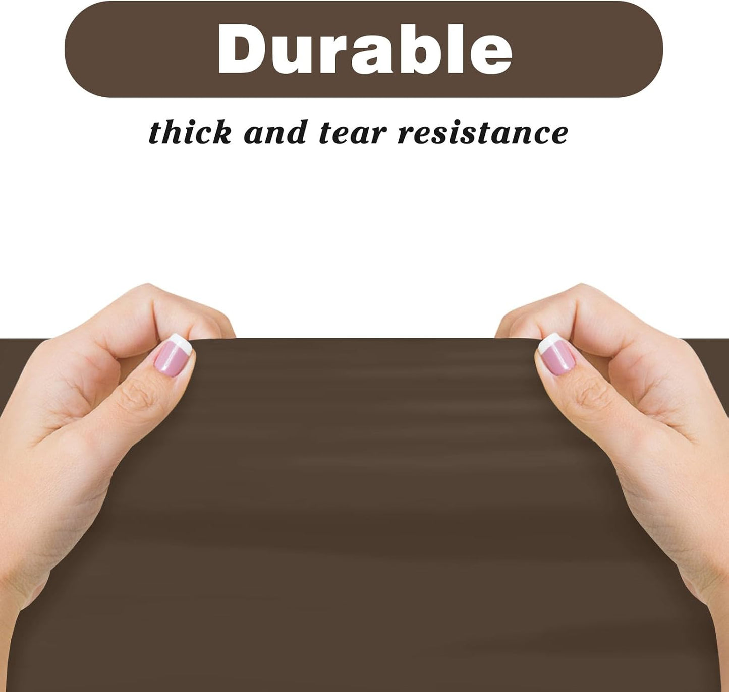 2PCS Brown Plastic Tablecloths 54 X 108 Inch, Disposable Table Cloths Rectangle Party Table Covers