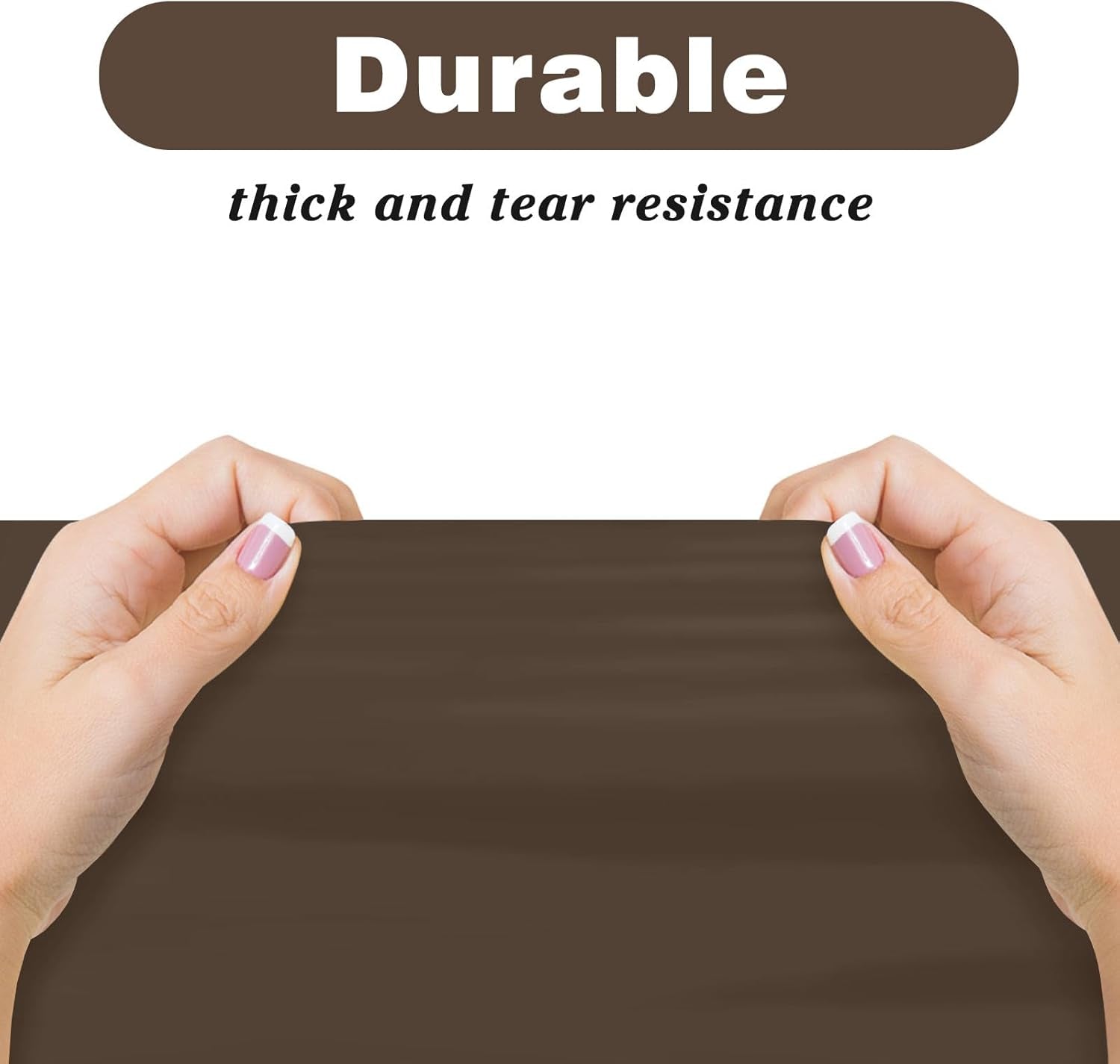 2PCS Brown Plastic Tablecloths 54 X 108 Inch, Disposable Table Cloths Rectangle Party Table Covers