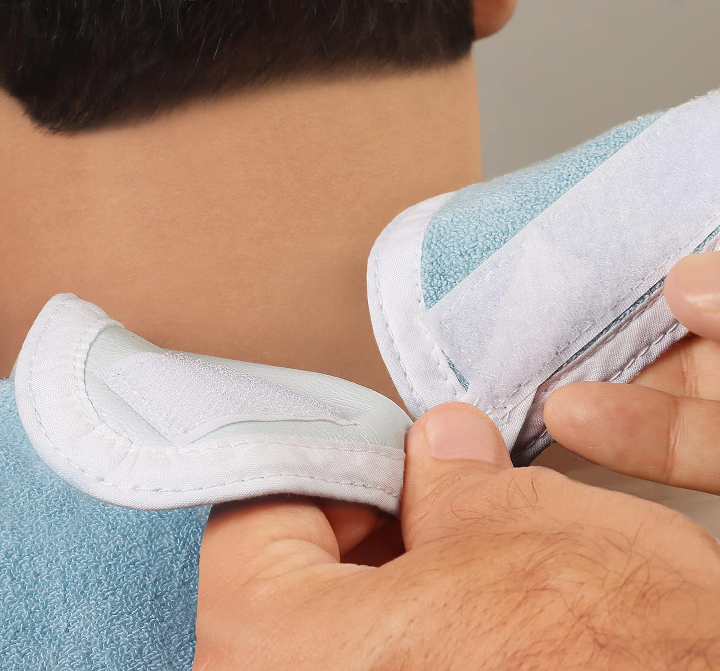 3 Pack Premium Unisex Adult Bibs for Elderly Women Men, Waterproof Bib for Eating, Adjustable and Washable (Blue)