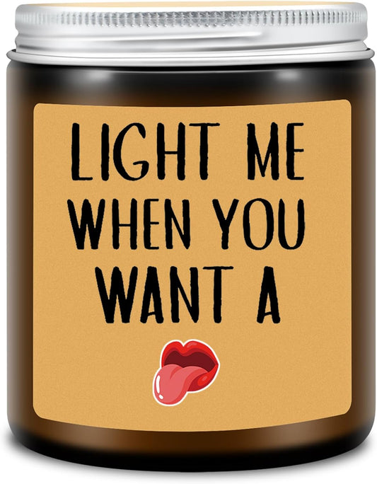 Birthday Gifts for Men, Gifts for Boyfriend, Anniversary Valentines Engagement Romantic Gift for Him, Fiance, Husband Boyfriend from Wife Girlfriend, Funny Sandalwood Scented Candles for Men