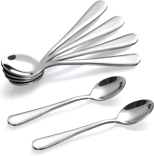 6-Piece Demitasse Espresso Spoons, 4 Inches Stainless Steel Mini Coffee Spoons