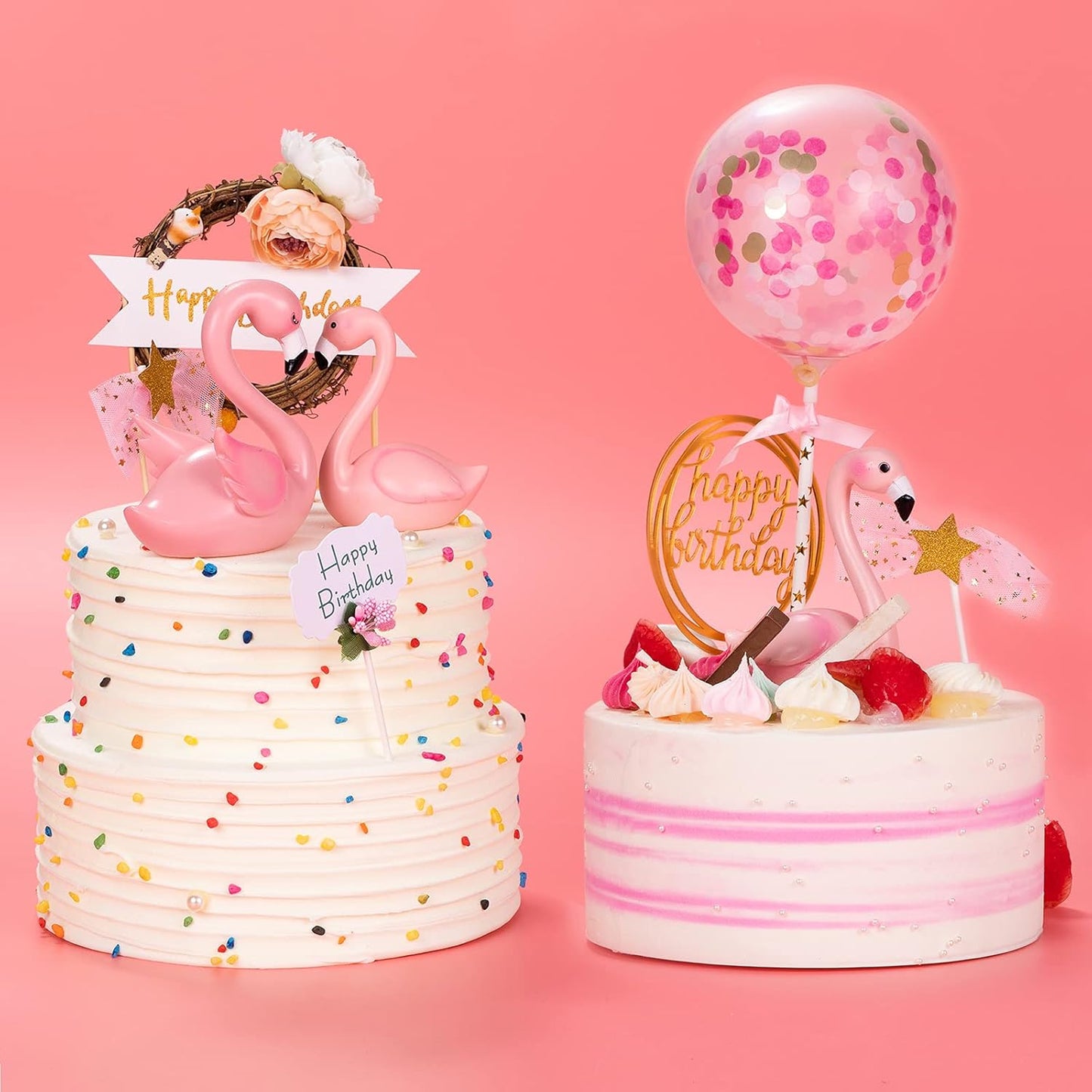Acrylic Round Cake Discs Set (6.5”, 8.5”, 10.5”) with Dual Circles for Each Size, Includes Comb Icing Scraper and Edge Smoother Cream Scraper