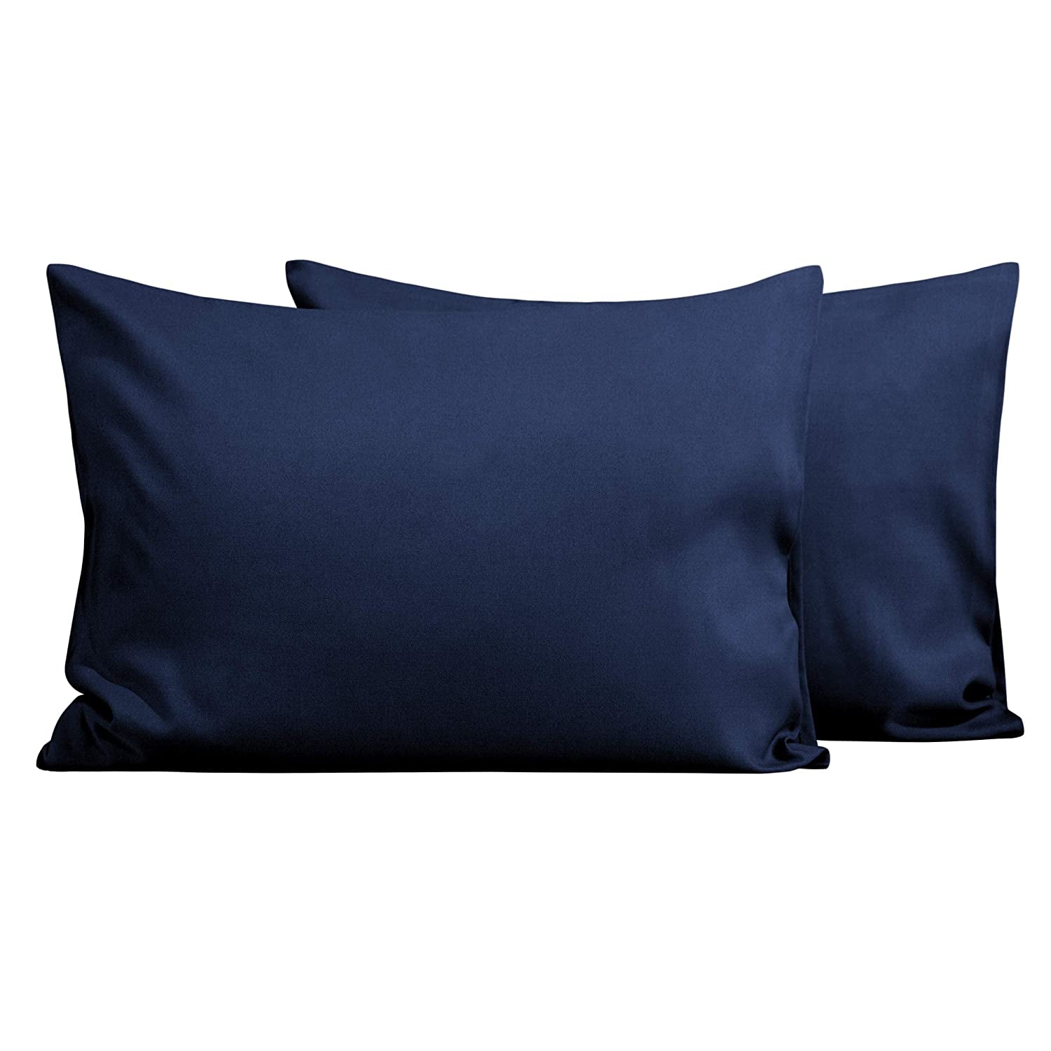 2 Pack Microfiber Toddler Pillowcases, 14X20 Inches Fits Baby Pillow Sized 12X16, 13X18 or 14X20, Soft and Cozy Small Travel Pillow Covers with Envelope Closure, Navy