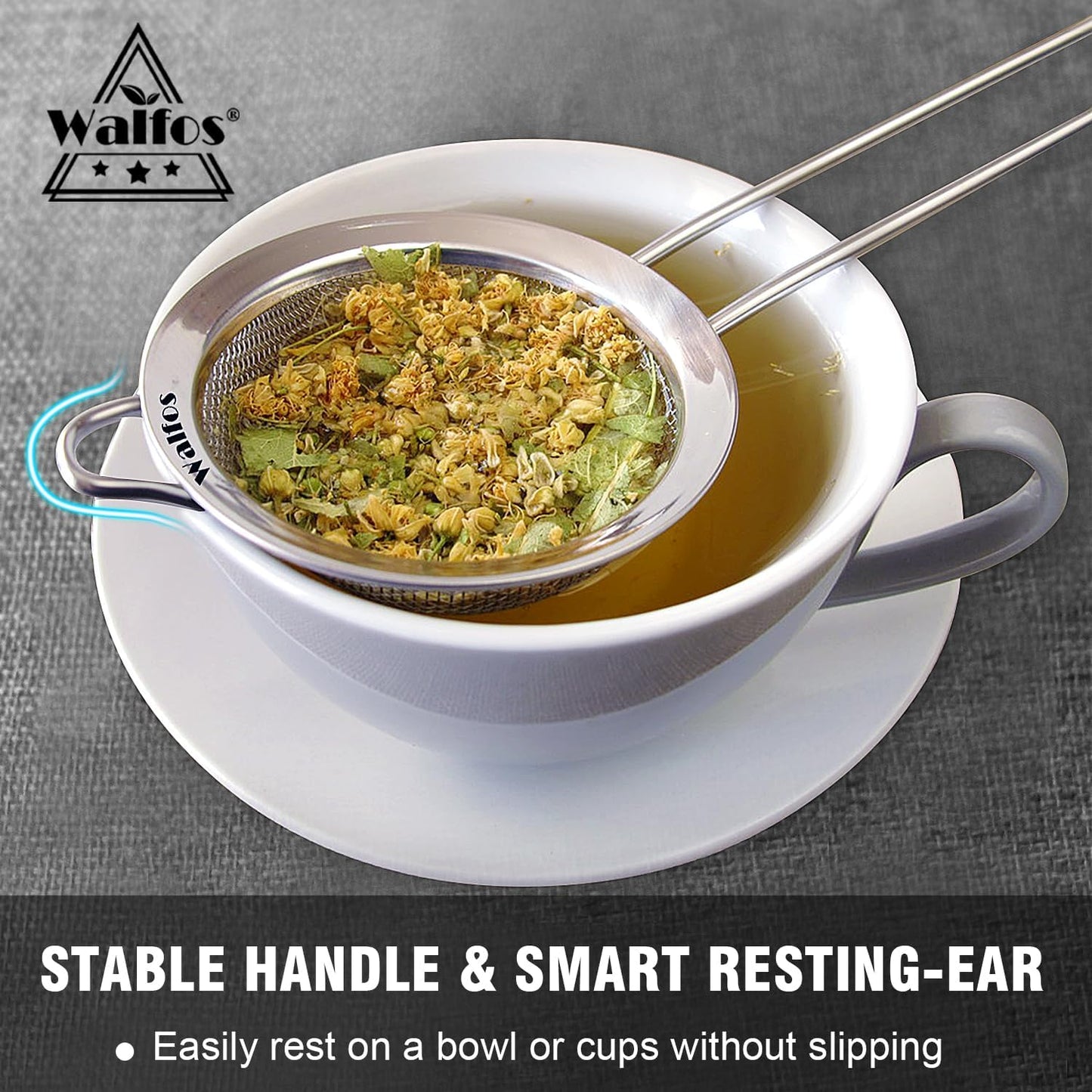 Small Fine Mesh Strainer for Cocktail & Tea, Mini Stainless Steel Sieve with Handle, 3.15 Inch Metal Strainers for Juicing, Coffee, Drinks, Tea Herbs