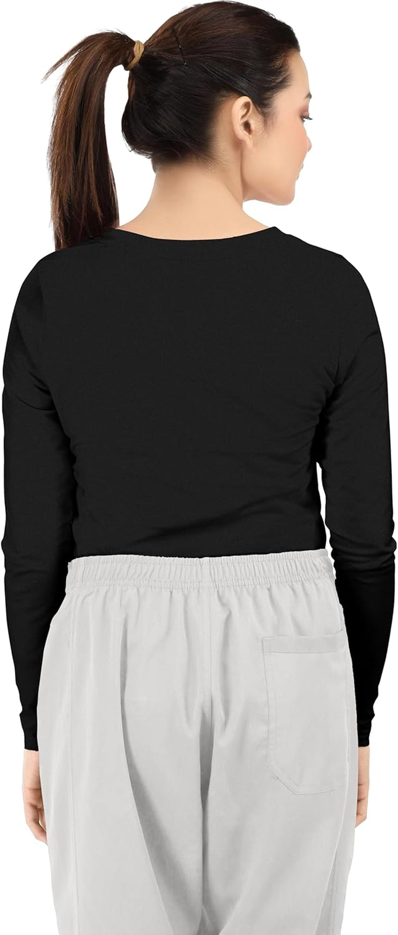 Women'S under Scrub Slim Fit Long Sleeve T-Shirt Underscrub Comfort Tee