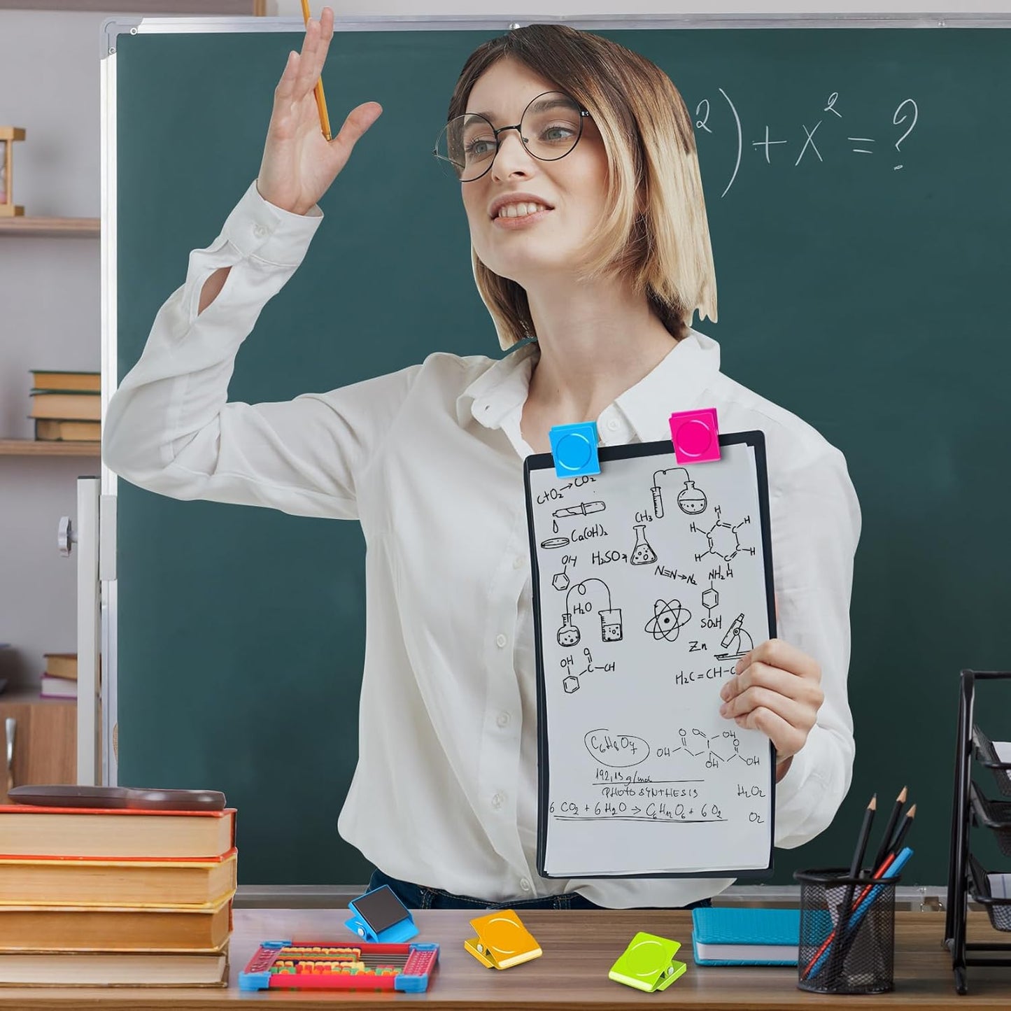 8 Pack Magnetic Clips Heavy Duty, Colorful Strong Fridge Magnet Clips Heavy Duty, Metal Magnet Clips for Fridge, Clip Magnets, Magnetic Clips for Refrigerator, Locker, Whiteboard, Home, Office