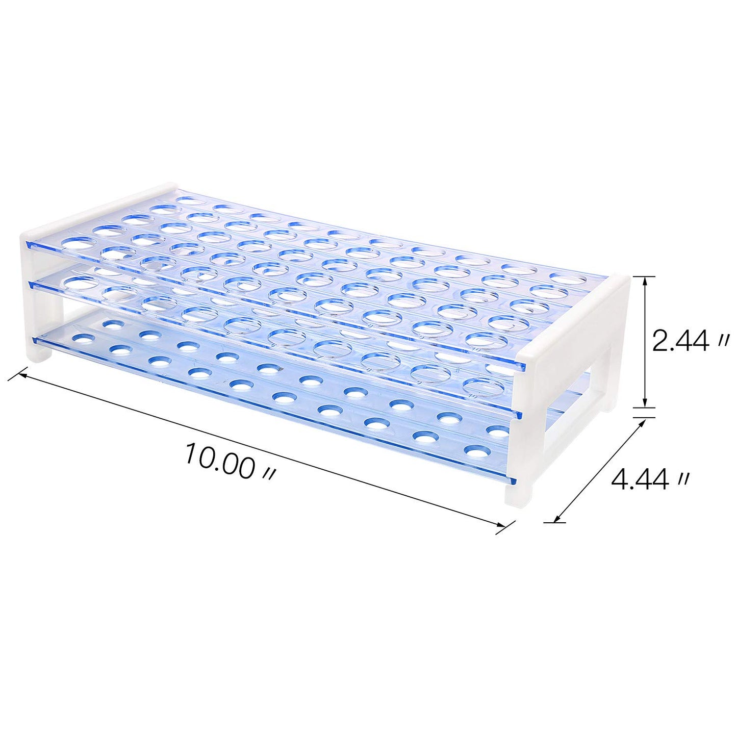 Plastic Test Tube Rack for 13/16 Mm Tubes, Holds 50, Detachable (Single)