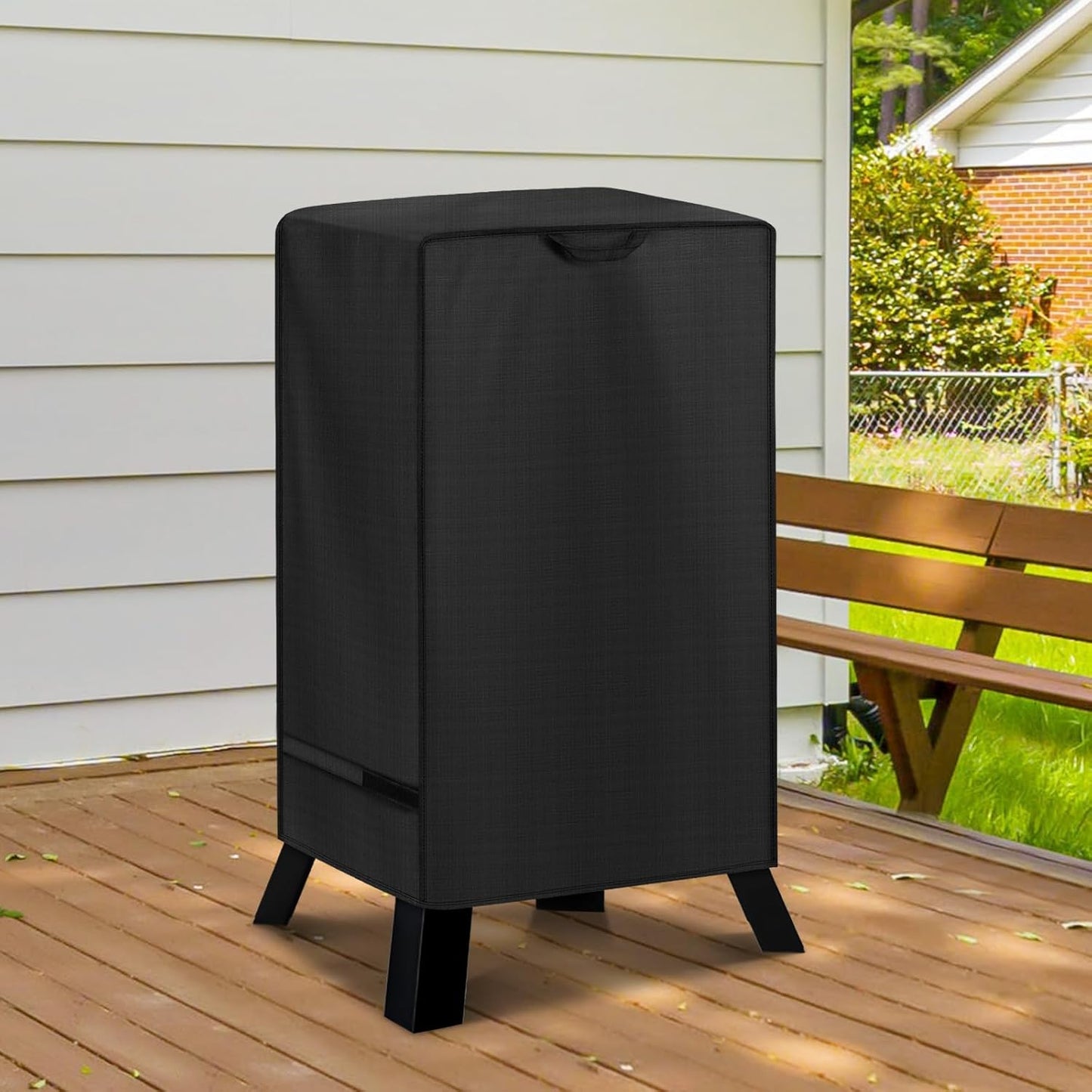 30 Inch Electric Smoker Cover for Masterbuilt, Unique UV Resistant Waterproof Vinyl with Polyester Lining, Outdoor Digital Propane Vertical Smoker Cover, 19" W X 17" D X 33" H
