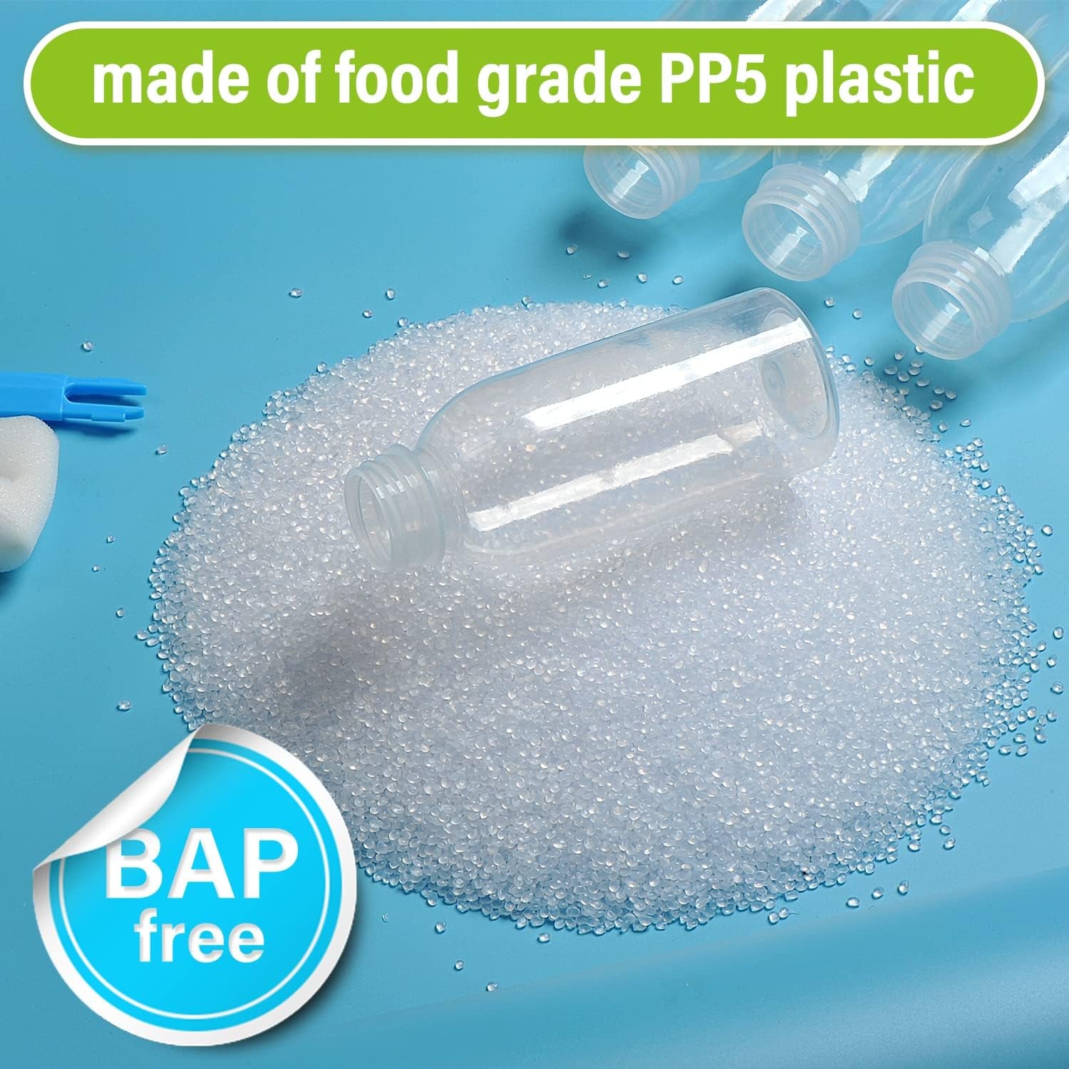 Dishwasher Safe 12Oz Plastic Bottles with Caps Reusable BPA Free PP5 Juice Milk Water Smoothie Bottle Heat-Resistant Refillable