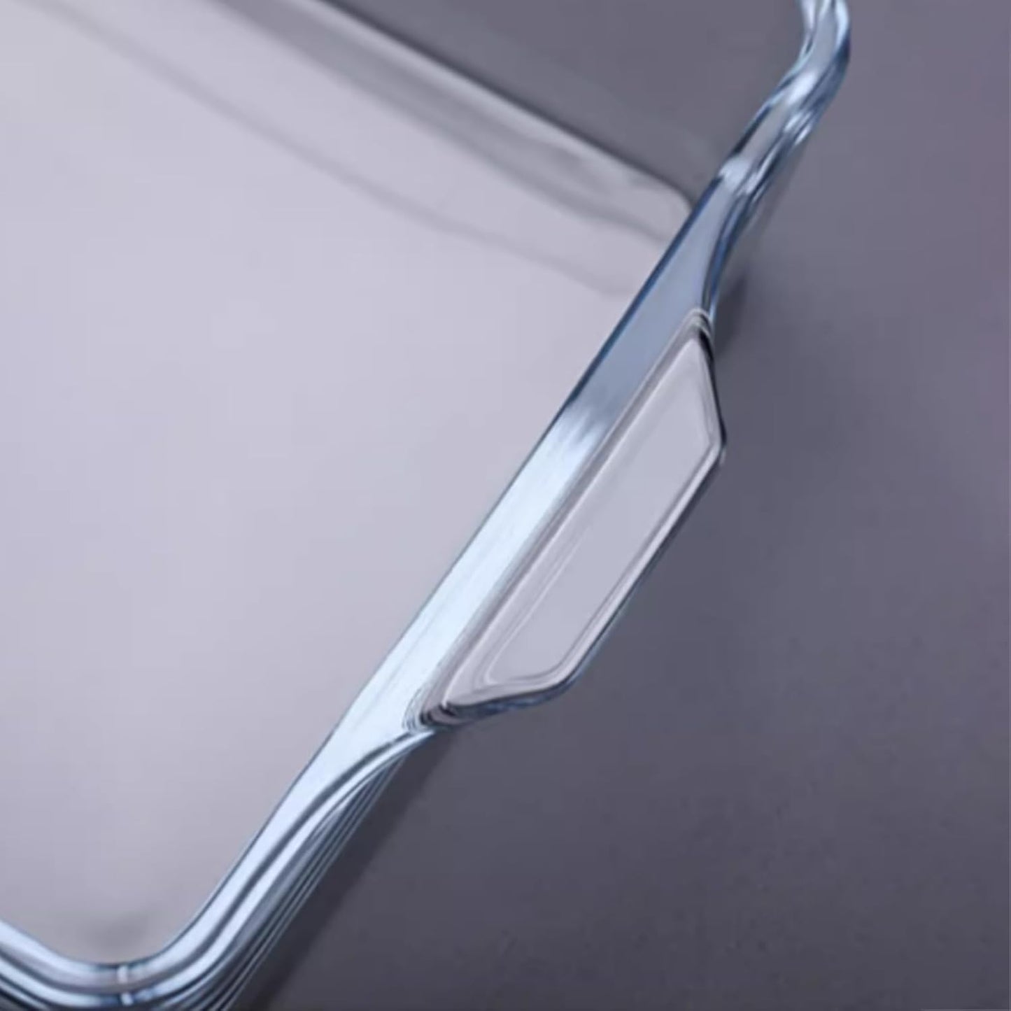 Glass Square Baking Dish Individual Portion Baking Pan for Oven Microwave Square Egg, Clear Prep Bowls with Handle (Transparent, 6")