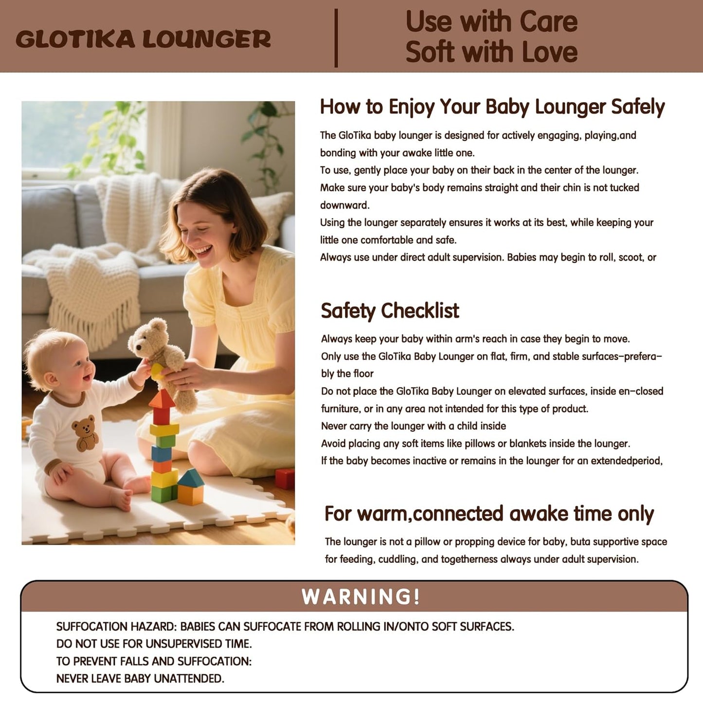 Infant Lounger and Travel Pillow with Memory Foam, Versatile Foldable Design, Adorable Pattern Cover, Ideal for 0-12 Months, White