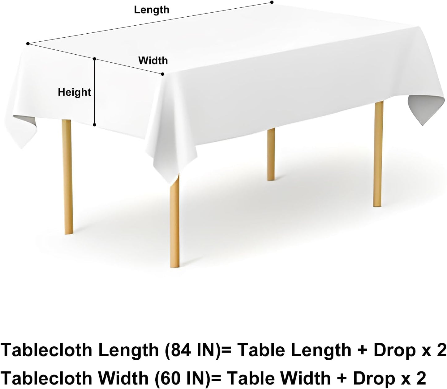 Rectangle Waterproof Vinyl Table Cloth, Wipeable Tablecloth with Flannel Backing, Plastic Table Cover for Dinner, Picnic, Indoor and Outdoor (Green Daisy, 60" X 84")