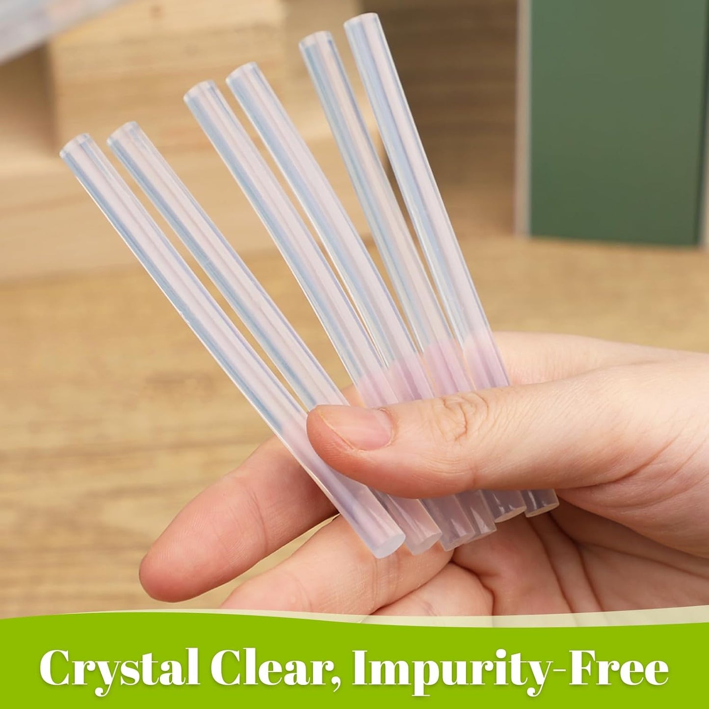 200 Pcs Mini Hot Glue Sticks, 0.27" Diameter and 4" Length – All Temperature Compatible for DIY, Crafting, Repairs – Strong Bond, Compatible with All 0.27" Mini Glue Guns