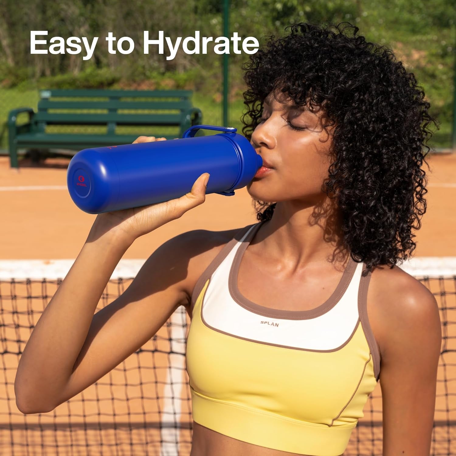 Insulated Water Bottle with Straw Stainless Steel Water Bottle, Leak-Proof, Bpa-Free, Double Wall Vacuum Keeps Cold for 24 Hours for Sports, Travel, School (26 Oz, Beaucoup Blue)