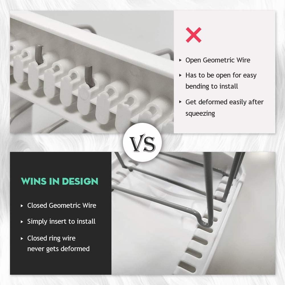 Adjustable Bakeware Organizer Pot Lid Holder Rack for Pots, Cake Molds, Cutting Boards, Mats, Cookware, GS02SS, 7.7'' Deep by 12.6'' to 21.5'' Wide