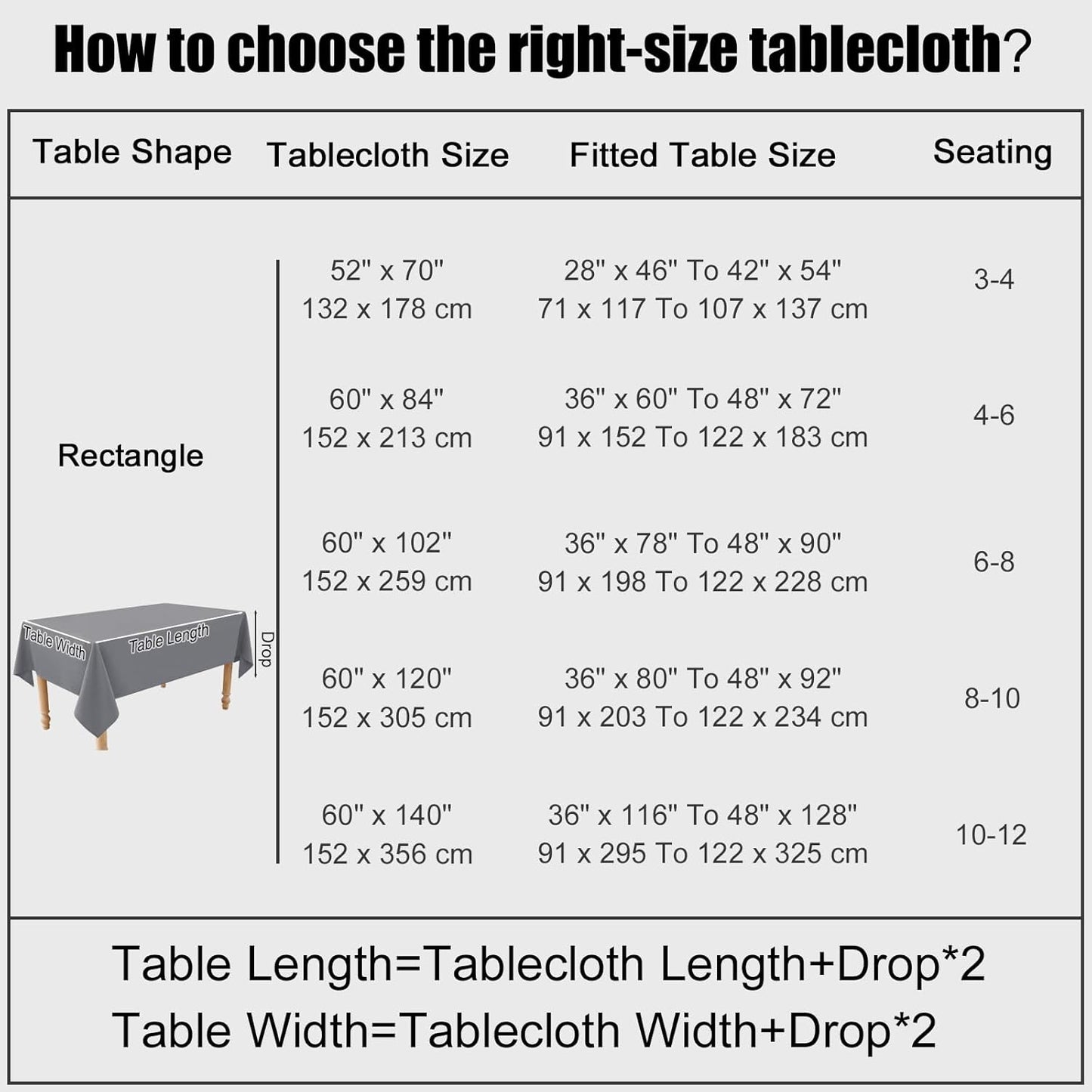 Rectangle Table Cloth Linen Textured, Waterproof Spillproof Anti-Wrinkle Burlap Tablecloth, Washable Decorative Fabric Table Cover for Dining, Party, Banquet, 52 X 70 Inch, Grey