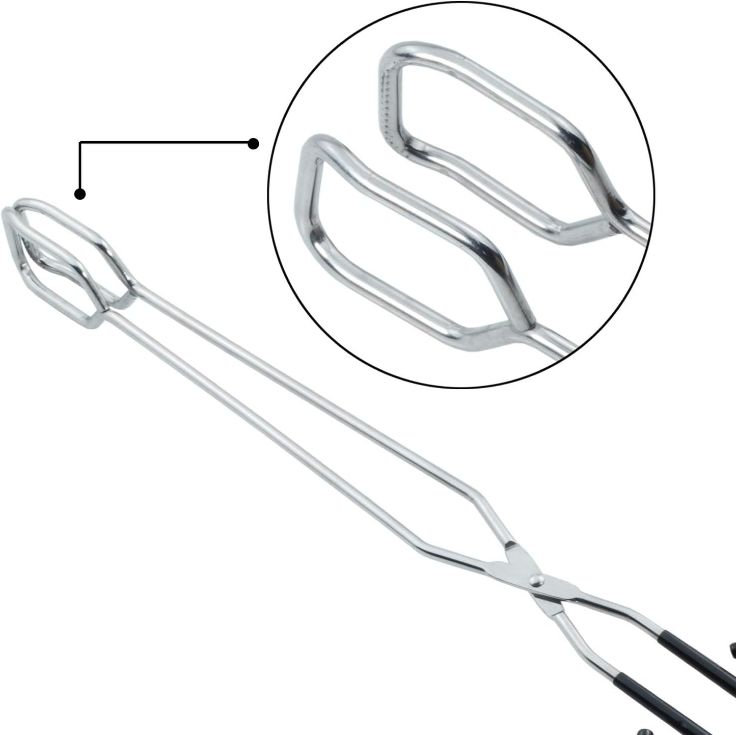 Extra Long Scissor Tongs 16-Inch Stainless Steel Barbecue Grilling Tongs