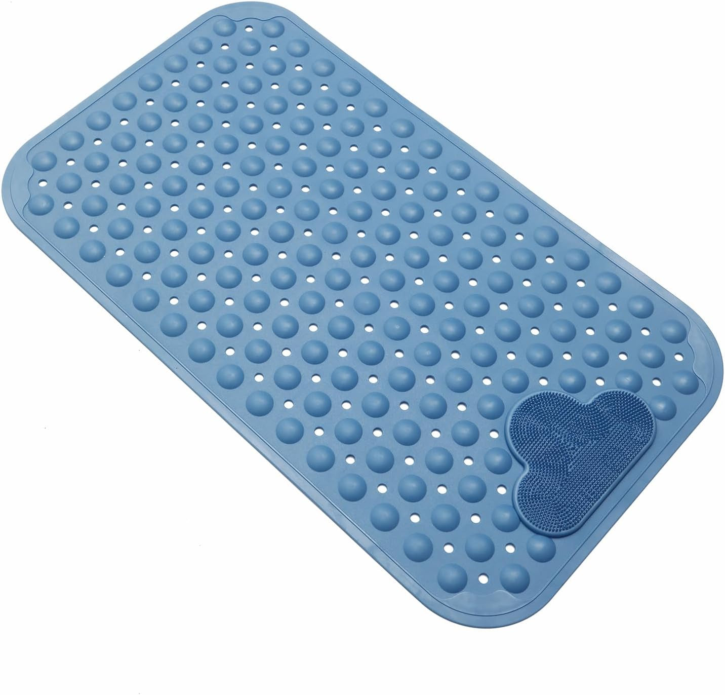 Bath Tub Mat Shower Mat Non Slip Bathtub Mats with Suction Cups Bath Mat for Tub Bathroom Mats 28" X 16" Machine Washable (Blue)