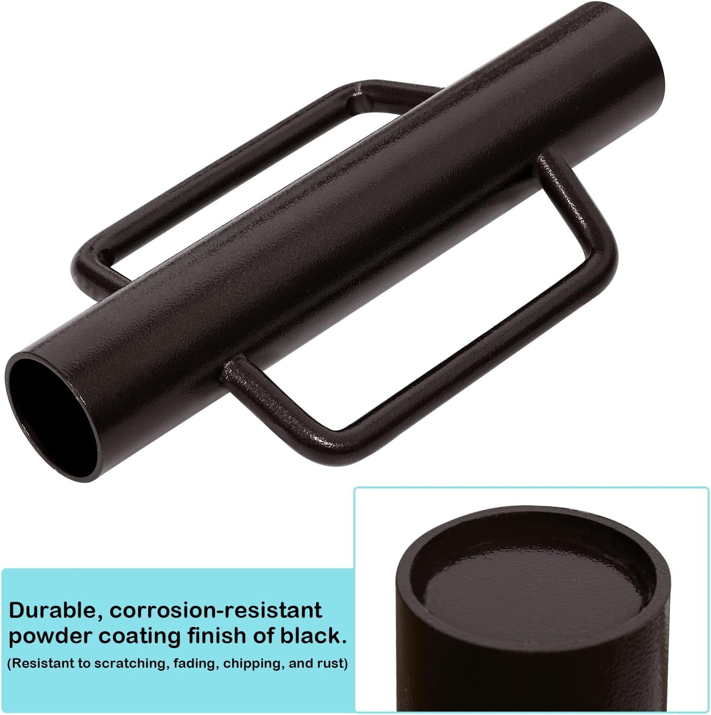 Fence Post Driver with Handle Steel Head Fence Post Driver 16.8 Inch T Post Driver/Rammer Brown Hand Heavy Duty Post Pounder