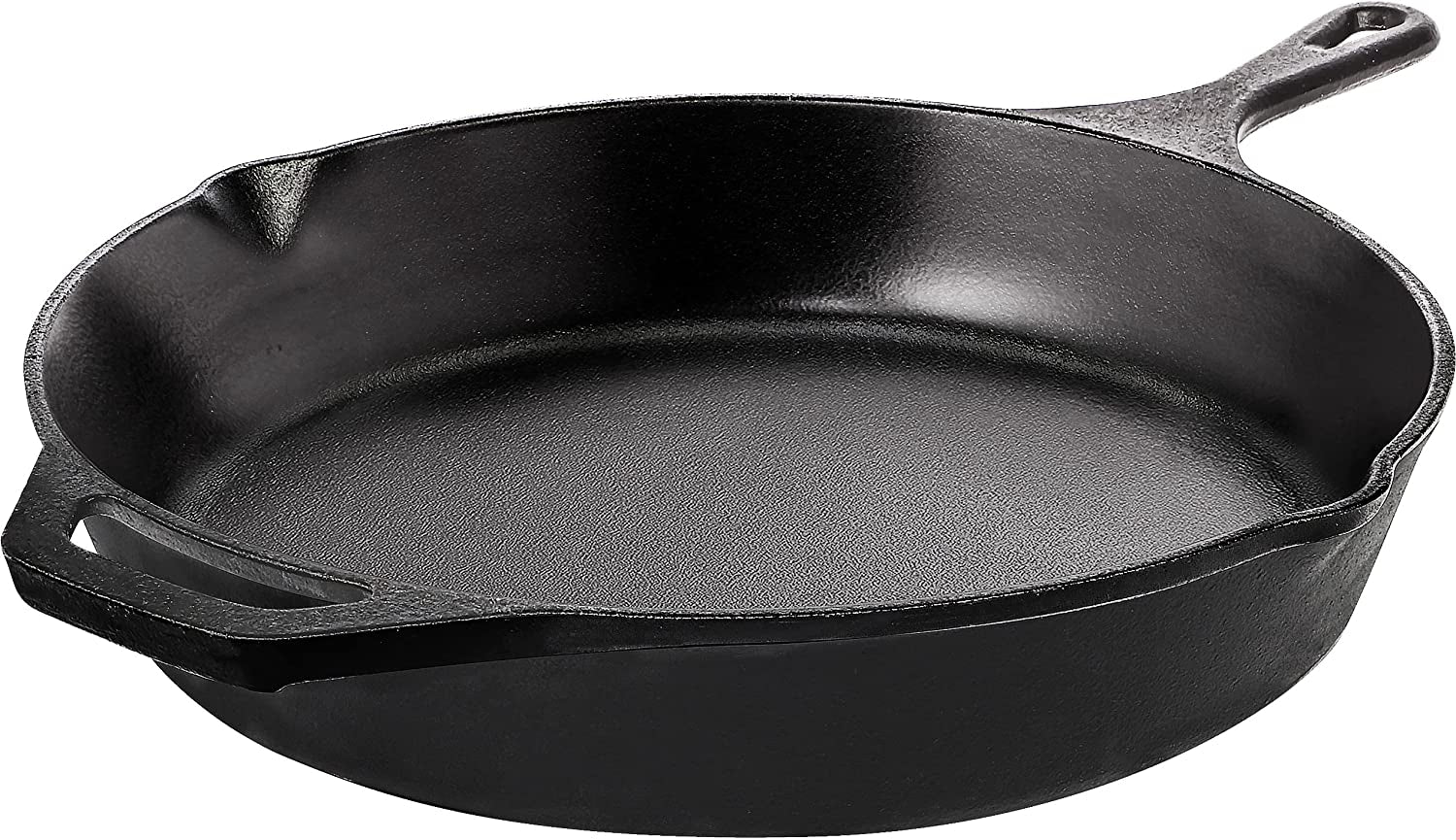 Cast Iron Frying Pan 12 Inch, Cast Iron Chefs Pan, Pre Seasoned Skillet, Safe Grill Cookware for Indoor & Outdoor Use, Black
