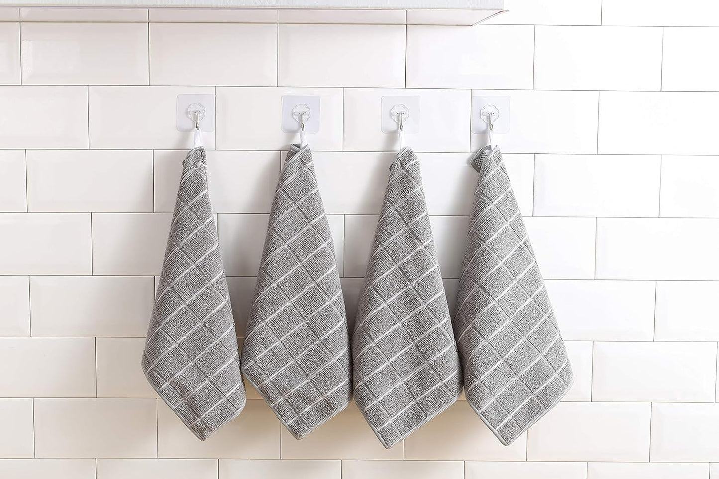 Microfiber Kitchen Rags, Cleaning Cloth for Dishes, All-Purpose - Absorbent and Lint Free Household Dish Rags with Scrub Side, 6 Pack Size 12” X 12”