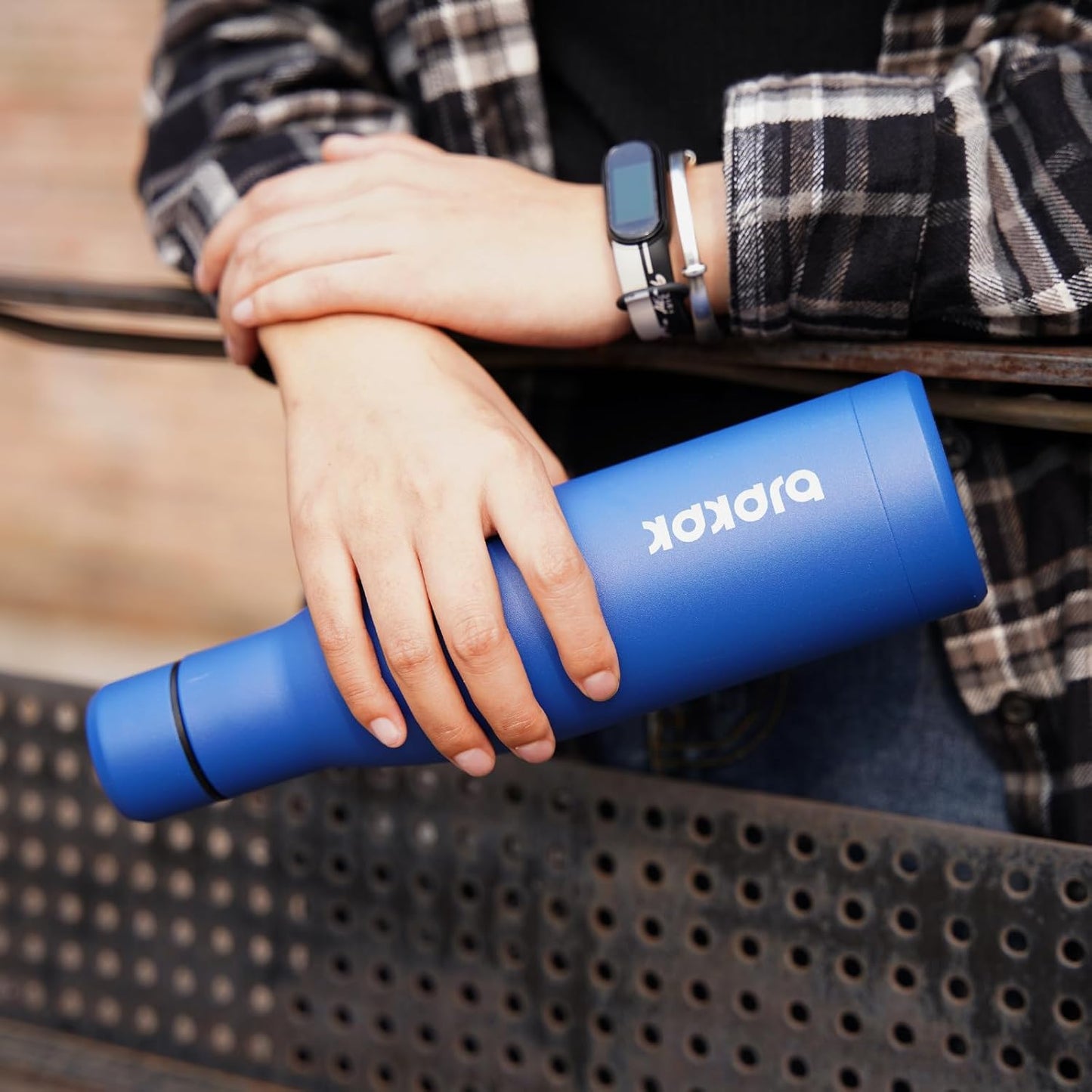 12Oz Water Bottles Stainless Steel Double Wall Vacuum Insulated Small Water Bottles for Travel,Midnight Black