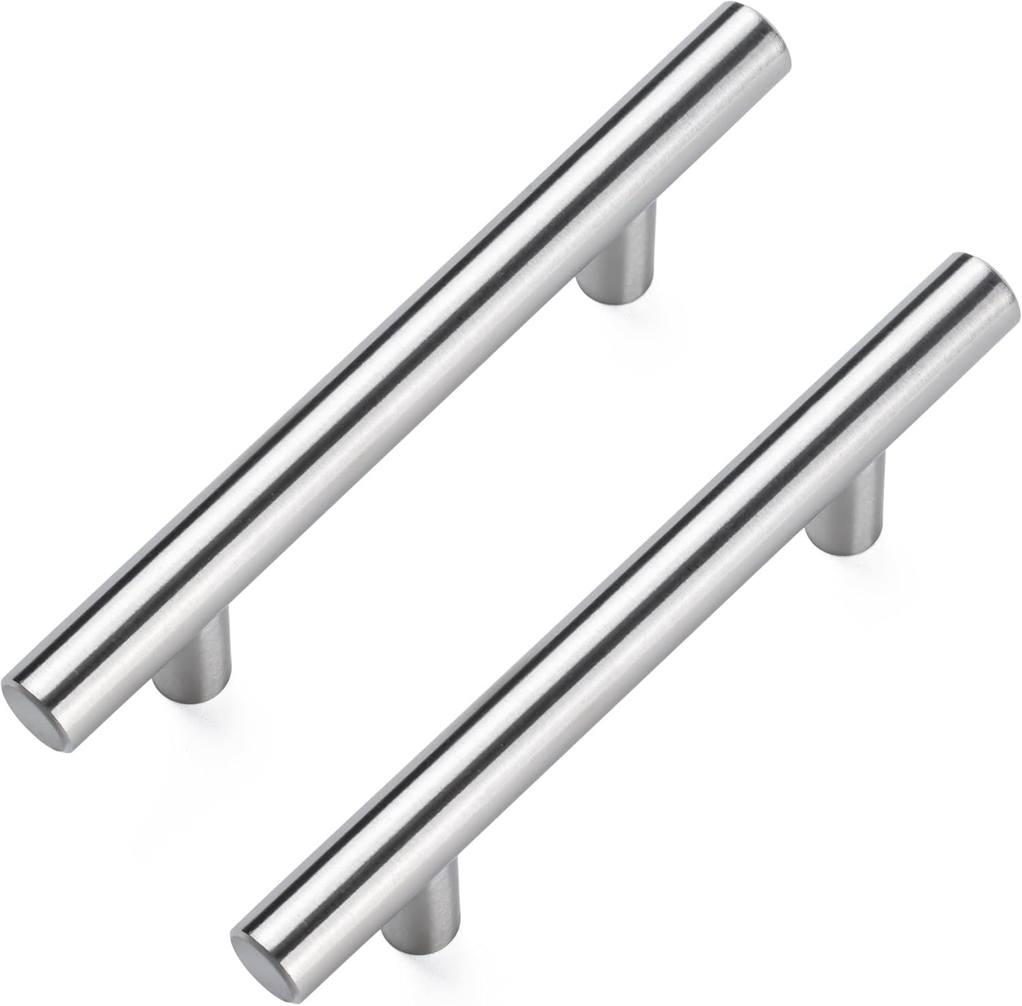 4 Pack Cabinet Pulls Brushed Nickel Stainless Cabinet Handles, for Kitchen and Bathroom Cabinets, 5 Inch Length, 3 Inch Hole Center