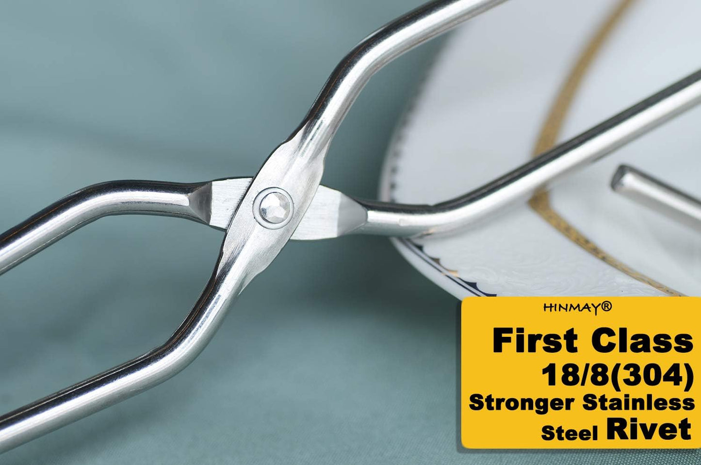 Scissor Tongs 13-Inch Stainless Steel Grilling Cooking Tongs